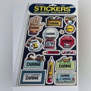 VINTAGE 80’s DIANE STICKERS